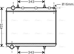 Ava Quality Cooling PE 2259 - Radiateur, refroidissement du moteur cwaw.fr