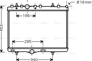 Ava Quality Cooling PE 2255 - Radiateur, refroidissement du moteur cwaw.fr