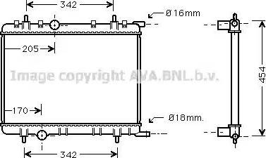 Ava Quality Cooling PE 2250 - Radiateur, refroidissement du moteur cwaw.fr