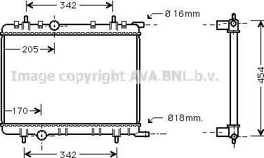 Ava Quality Cooling PE 2251 - Radiateur, refroidissement du moteur cwaw.fr