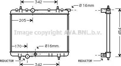 Ava Quality Cooling PE 2252 - Radiateur, refroidissement du moteur cwaw.fr