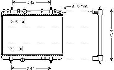 Ava Quality Cooling PE 2265 - Radiateur, refroidissement du moteur cwaw.fr