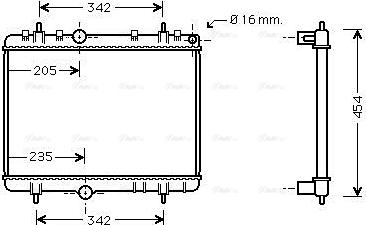 Ava Quality Cooling PE 2267 - Radiateur, refroidissement du moteur cwaw.fr