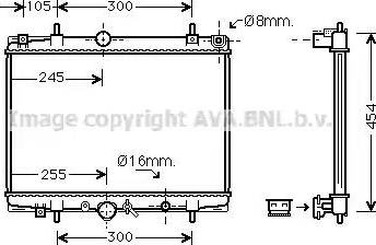 Ava Quality Cooling PE 2200 - Radiateur, refroidissement du moteur cwaw.fr