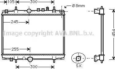 Ava Quality Cooling PE 2208 - Radiateur, refroidissement du moteur cwaw.fr