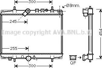 Ava Quality Cooling PE 2202 - Radiateur, refroidissement du moteur cwaw.fr