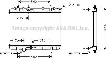 Ava Quality Cooling PE 2219 - Radiateur, refroidissement du moteur cwaw.fr