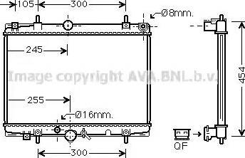 Ava Quality Cooling PE 2213 - Radiateur, refroidissement du moteur cwaw.fr