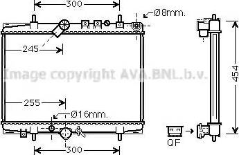 Ava Quality Cooling PE 2217 - Radiateur, refroidissement du moteur cwaw.fr