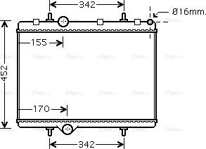 Ava Quality Cooling PE 2281 - Radiateur, refroidissement du moteur cwaw.fr