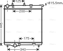 Ava Quality Cooling PE 2288 - Radiateur, refroidissement du moteur cwaw.fr