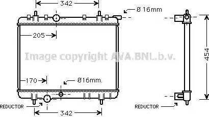 Ava Quality Cooling PE2239 - Radiateur, refroidissement du moteur cwaw.fr