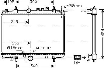 Ava Quality Cooling PE 2235 - Radiateur, refroidissement du moteur cwaw.fr