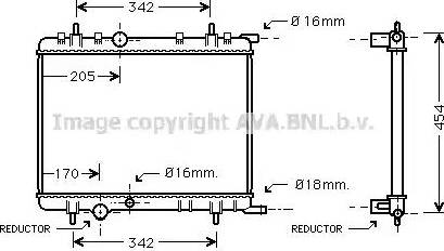 Ava Quality Cooling PE 2238 - Radiateur, refroidissement du moteur cwaw.fr