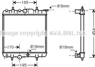 Ava Quality Cooling PE 2224 - Radiateur, refroidissement du moteur cwaw.fr