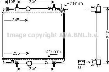 Ava Quality Cooling PE 2274 - Radiateur, refroidissement du moteur cwaw.fr