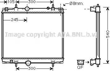 Ava Quality Cooling PE 2277 - Radiateur, refroidissement du moteur cwaw.fr