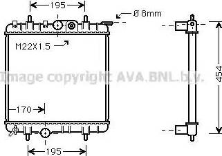 Ava Quality Cooling PEA2188 - Radiateur, refroidissement du moteur cwaw.fr