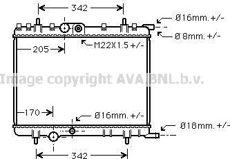 Ava Quality Cooling PEA2300 - Radiateur, refroidissement du moteur cwaw.fr