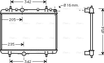 Ava Quality Cooling PEA2330 - Radiateur, refroidissement du moteur cwaw.fr