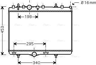 Ava Quality Cooling PEA2290 - Radiateur, refroidissement du moteur cwaw.fr