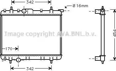 Ava Quality Cooling PEA2246 - Radiateur, refroidissement du moteur cwaw.fr