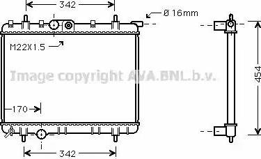 Ava Quality Cooling PEA2248 - Radiateur, refroidissement du moteur cwaw.fr