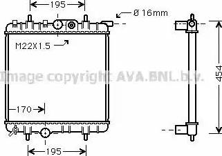 Ava Quality Cooling PEA2243 - Radiateur, refroidissement du moteur cwaw.fr