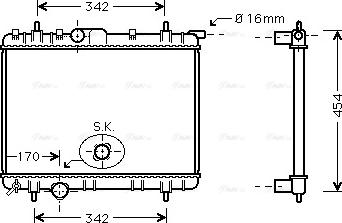 Ava Quality Cooling PEA2247 - Radiateur, refroidissement du moteur cwaw.fr