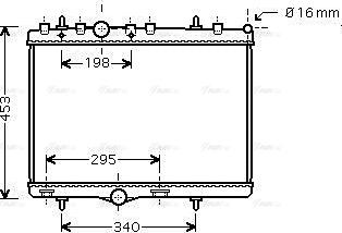 Ava Quality Cooling PEA2255 - Radiateur, refroidissement du moteur cwaw.fr