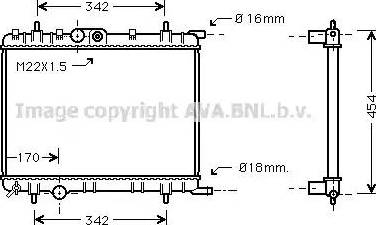 Ava Quality Cooling PEA2253 - Radiateur, refroidissement du moteur cwaw.fr