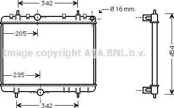 Ava Quality Cooling PEA2267 - Radiateur, refroidissement du moteur cwaw.fr