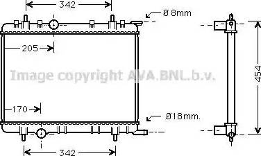 Ava Quality Cooling PEA2211 - Radiateur, refroidissement du moteur cwaw.fr