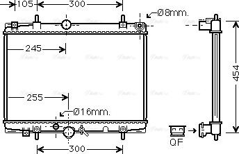 Ava Quality Cooling PEA2213 - Radiateur, refroidissement du moteur cwaw.fr