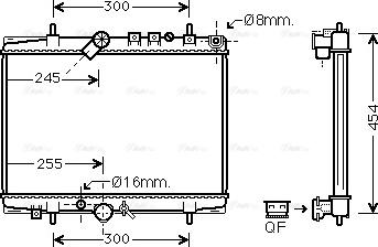 Ava Quality Cooling PEA2217 - Radiateur, refroidissement du moteur cwaw.fr