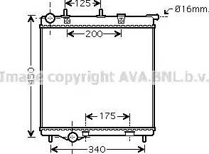 Ava Quality Cooling PEA2288 - Radiateur, refroidissement du moteur cwaw.fr