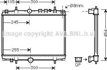 Ava Quality Cooling PEA2234 - Radiateur, refroidissement du moteur cwaw.fr