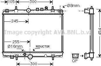 Ava Quality Cooling PEA2235 - Radiateur, refroidissement du moteur cwaw.fr