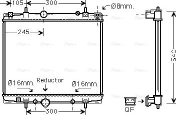 Ava Quality Cooling PEA2275 - Radiateur, refroidissement du moteur cwaw.fr