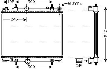 Ava Quality Cooling PEA2277 - Radiateur, refroidissement du moteur cwaw.fr