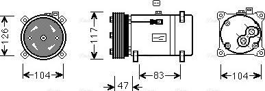 Ava Quality Cooling PEAK066 - Compresseur, climatisation cwaw.fr