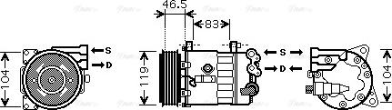 Ava Quality Cooling PE K326 - Compresseur, climatisation cwaw.fr