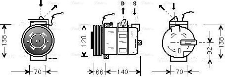 Ava Quality Cooling PRAK040 - Compresseur, climatisation cwaw.fr