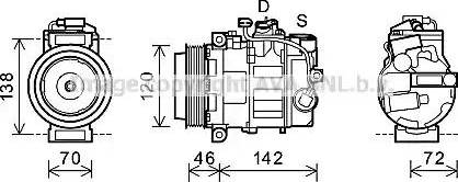 Ava Quality Cooling PRK074 - Compresseur, climatisation cwaw.fr