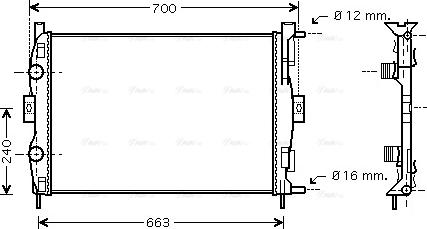 Ava Quality Cooling RT 2306 - Radiateur, refroidissement du moteur cwaw.fr