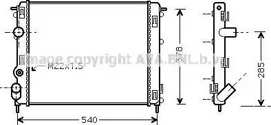 Ava Quality Cooling RT 2302 - Radiateur, refroidissement du moteur cwaw.fr