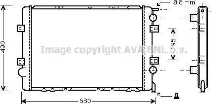 Ava Quality Cooling RT 2299 - Radiateur, refroidissement du moteur cwaw.fr