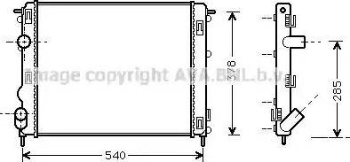 Ava Quality Cooling RT 2270 - Radiateur, refroidissement du moteur cwaw.fr