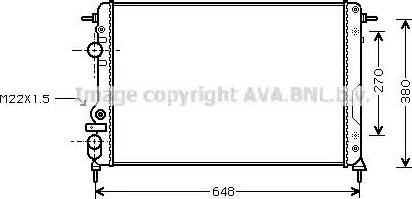 Ava Quality Cooling RT 2266 - Radiateur, refroidissement du moteur cwaw.fr