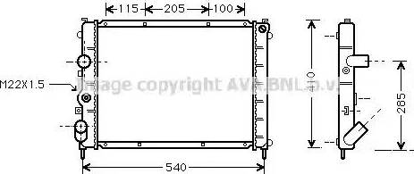 Ava Quality Cooling RT 2231 - Radiateur, refroidissement du moteur cwaw.fr